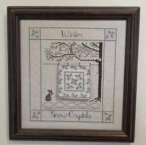 Winter Snow Crystals Cross-Stitch Art